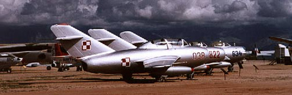 Mig jets on display