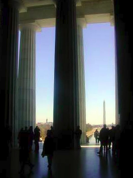 Washington monument from the Lincoln memorial