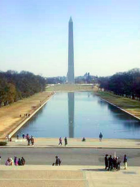 Washington monument from the Lincoln memorial
