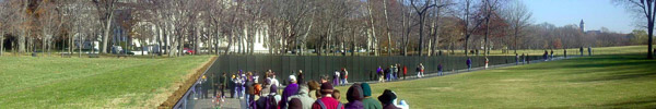 Vietnam War memorial wall