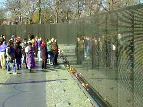 Vietnam War memorial wall