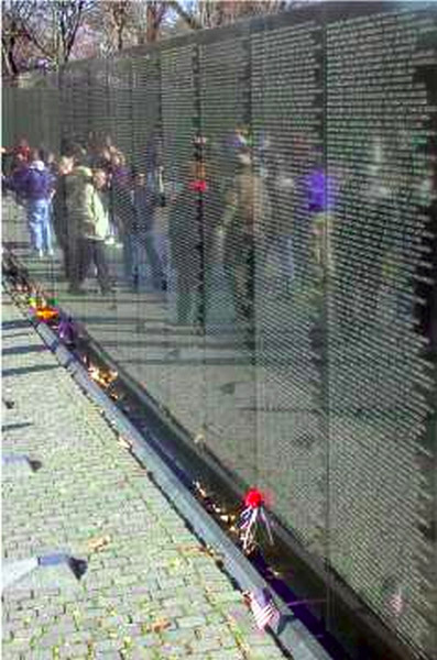 Vietnam War memorial wall
