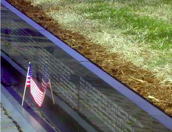 Vietnam War memorial wall