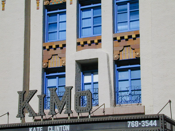 Downtown section of Route 66. Kimo Theater details