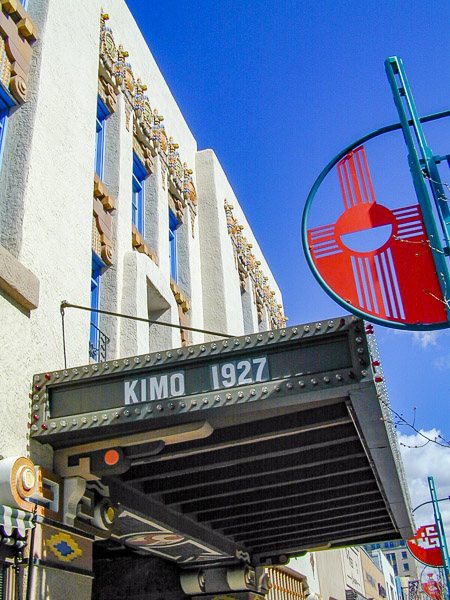 Downtown section of Route 66. Kimo Theater details