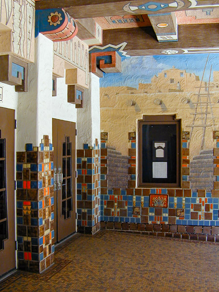 Downtown section of Route 66. Kimo Theater details