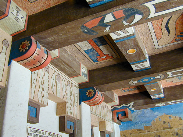 Downtown section of Route 66. Kimo Theater details