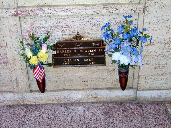 Hollywood Forever Cemetery. Charlie Chaplin grave