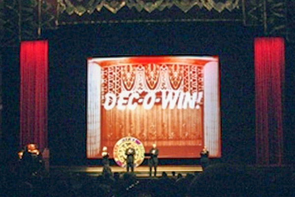 Paramount Theater showing 20,000 Leagues Under the Sea, Dec-o-Win game