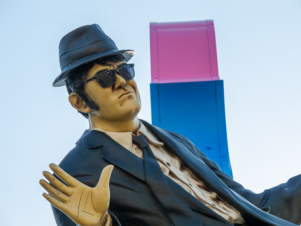 Jake and Elwood, Blues brothers stautes along rt 66. Joliet, IL