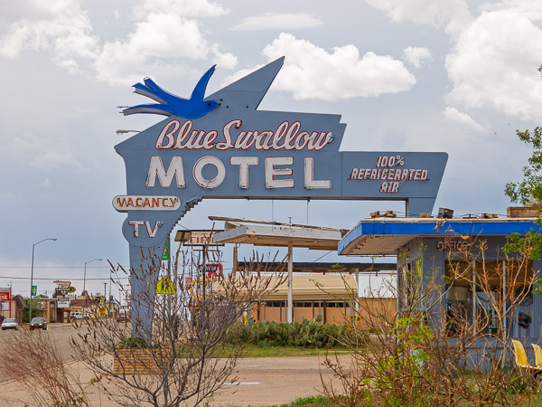 Blue Swallow Motel sign, Tucumcari, NM