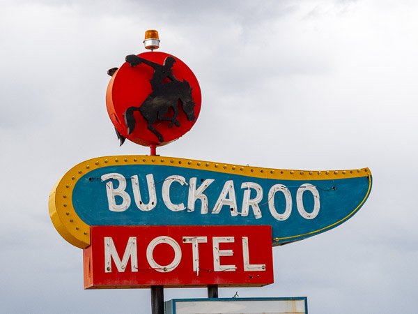 Buckaroo Motel sign in Tucumcari, NM