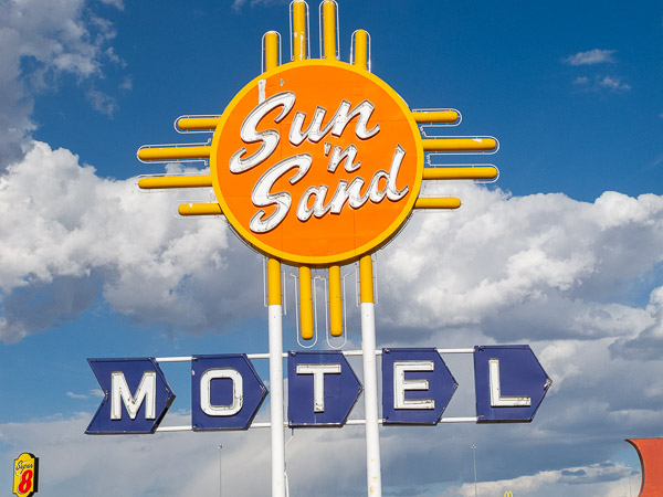 Sun'n Sand Motel sign, Santa Rosa, NM