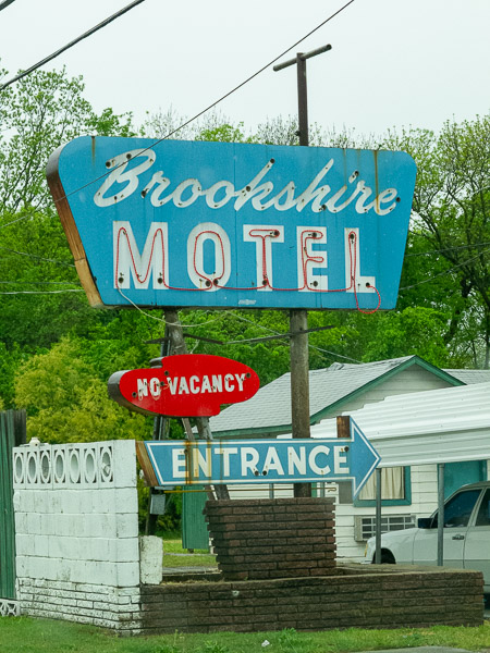 Brookshire Motel sign, Tulsa, OK