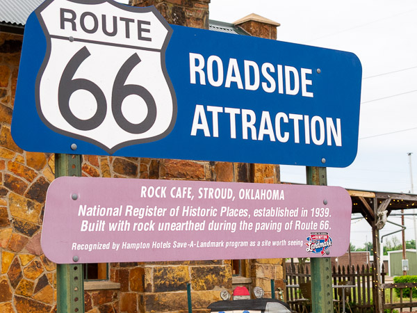Rock Cafe rooadside attraction sign, Stroud, OK