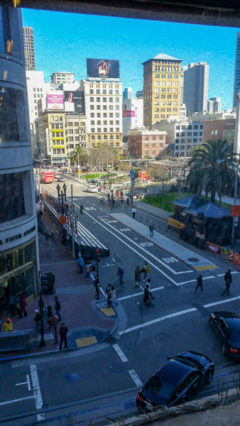 San Francisco Chinese New Years parade along the parade route before crowds arrive