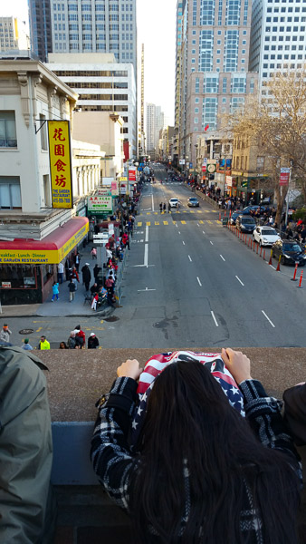 San Francisco Chinese New Years parade along the parade route as crowds arrive