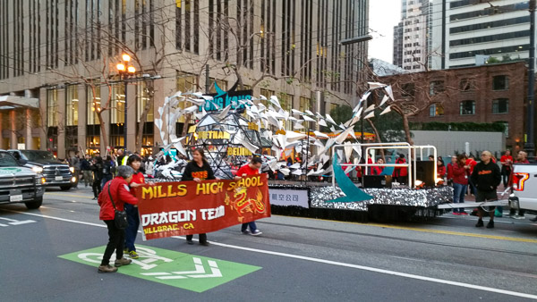 San Francisco Chinese New Years parade staging area for the parade