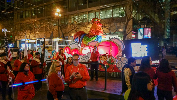 San Francisco Chinese New Years parade staging area for the parade
