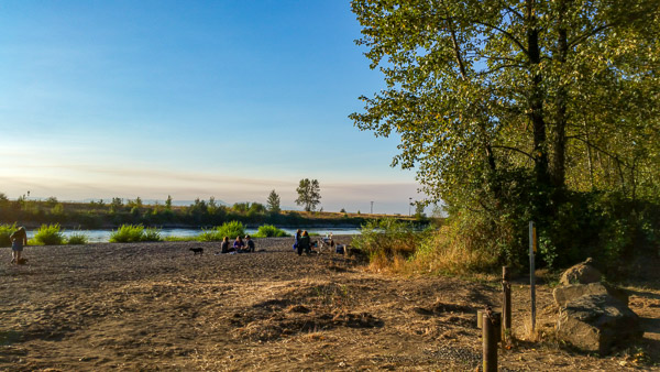 We were at our location early. There were more vehicles here than the day before and a few families on the beach, but not bad