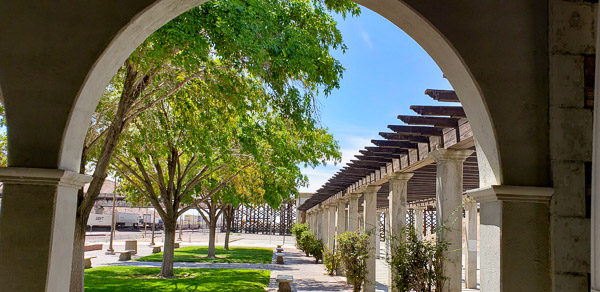 Barstow Railroad station and Harvey House. This building contains the railroad and route 66 museums.