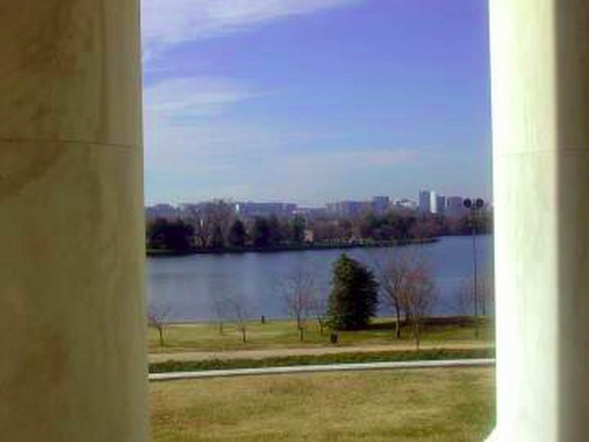 Washington DC, FDR Memorial from Jefferson memorial
