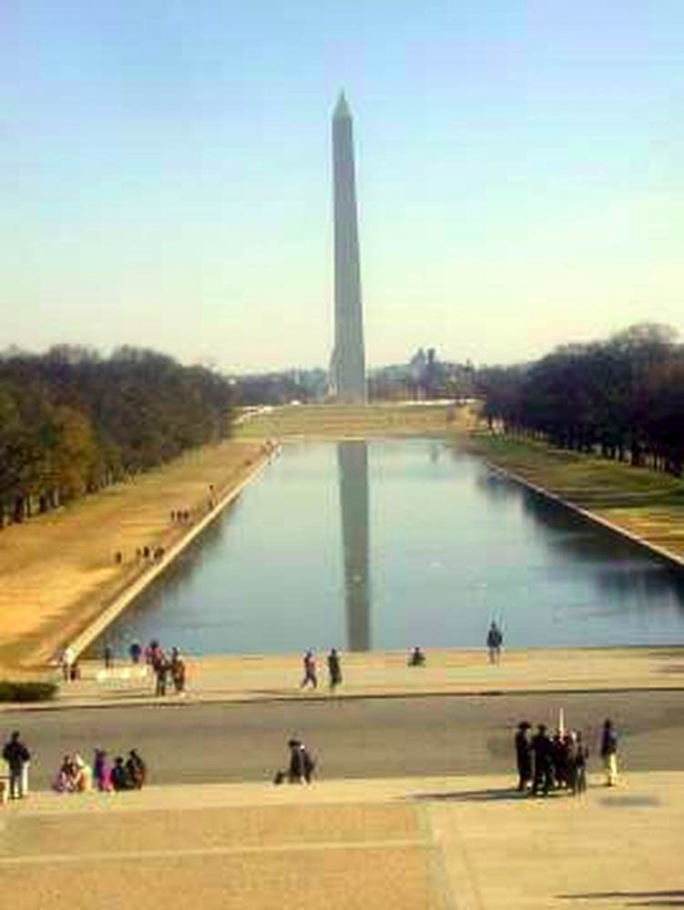 Washington DC, Washington monument from the Lincoln memorial