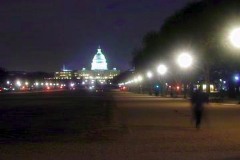 Washington DC, Capitol building at night