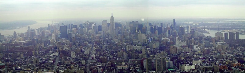 New York City view from World Trade center