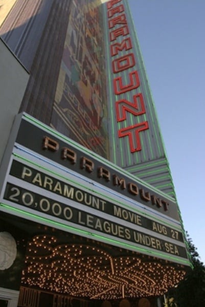 Paramount Theater showing 20,000 leagues under the sea