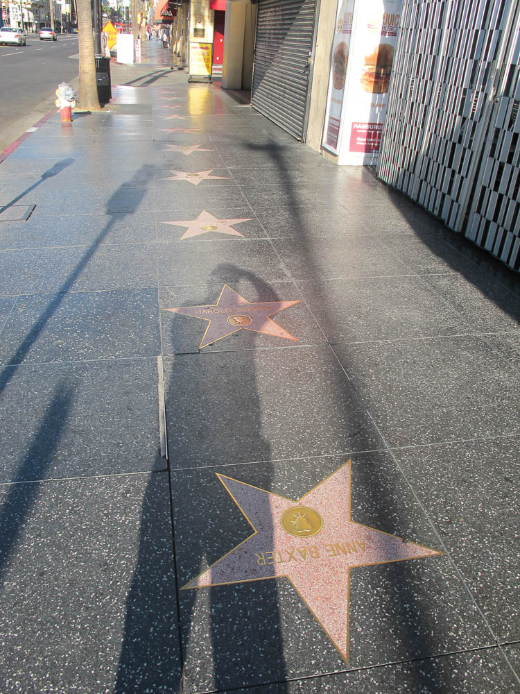 Hollywood Walk of Fame, Anne Baxter and Harold Robbins stars