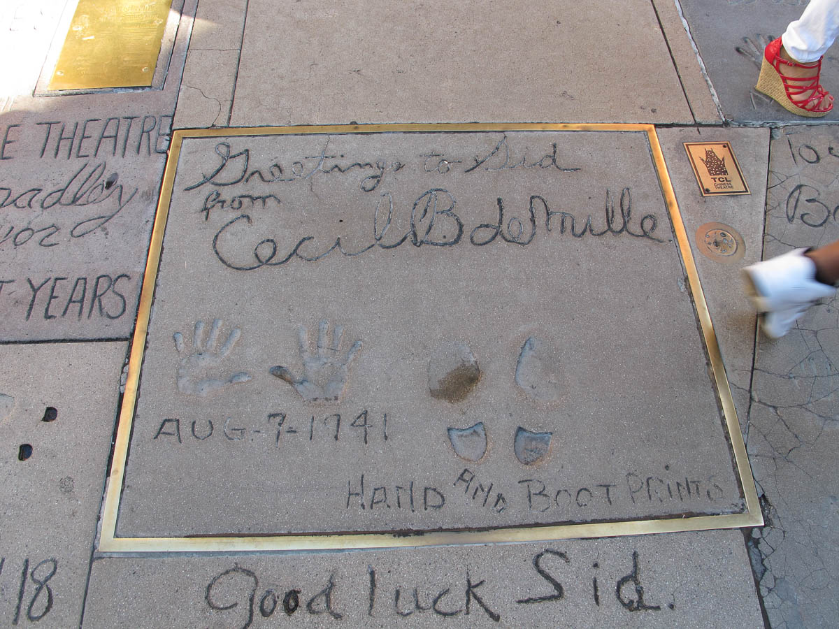 Grauman's Chinese Theatre footprints Cecil B deMille