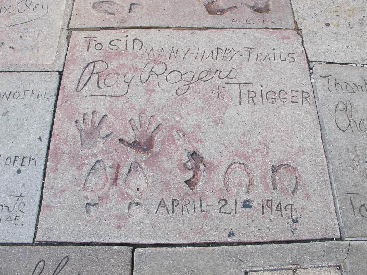 Grauman's Chinese Theatre footprints Roy Rogers and Trigger