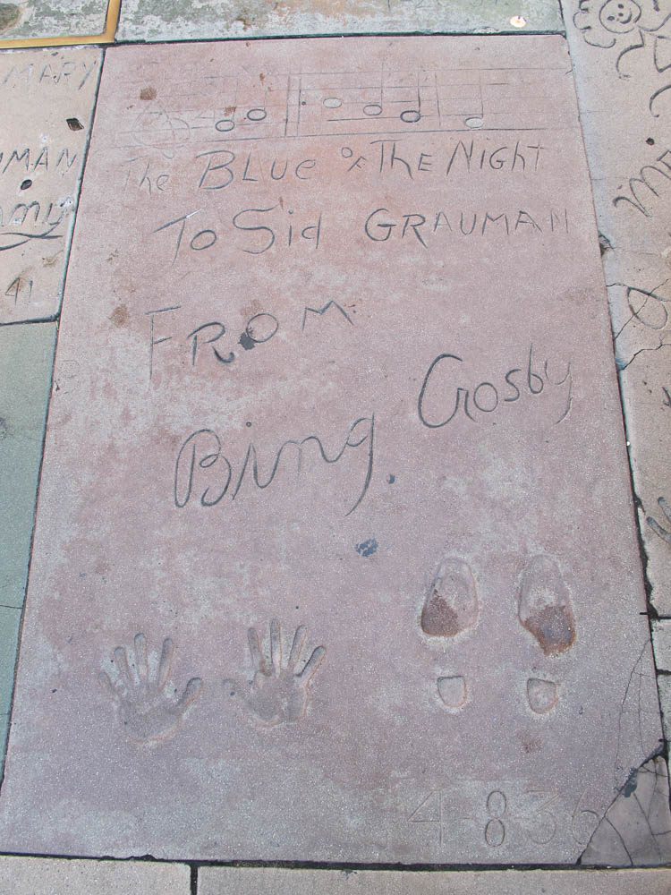 Grauman's Chinese Theatre footprints Bing Crosby