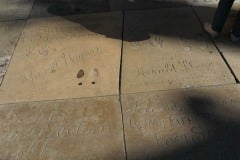 Grauman's Chinese Theatre footprints Janet Gaynor and Harold Lloyd