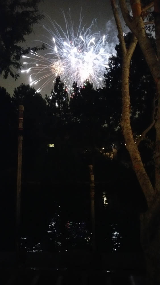 Fireworks from along the riverwalk