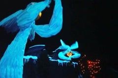Haunted Mansion ride at night. We ere there in October and it was already decorated for the Nightmare before Christmas theme