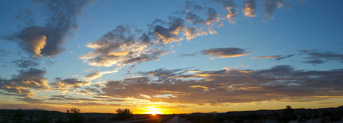 Sunset over the Mojave