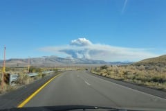 Smoke plum to the south of Mono Lake