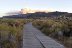 Smoke plum to the south of Mono Lake