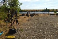 Practicing our setup the day before the solar eclipse. We thought we had a nice quiet location for the eclipse.
