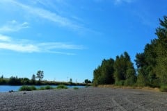 Practicing our setup the day before the solar eclipse. We thought we had a nice quiet location for the eclipse.