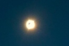 As close as I could get with the cellphone that showed the moons shadow
