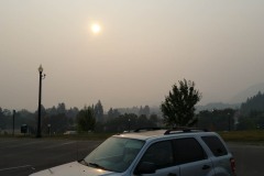 Late afternoon on the day of the eclipse the smoke came back. Both California and Oregon were having big wildfires that year