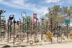 Along Route 66 in Califironia, Elmers Bottle Tree Ranch