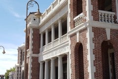 Barstow Railroad station and Harvey House. This building contains the railroad and route 66 museums.