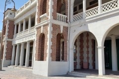 Barstow Railroad station and Harvey House. This building contains the railroad and route 66 museums.