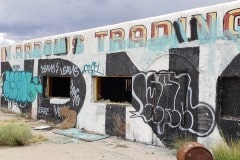 Abandoned Twin Arrows trading post along route 66