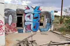 Abandoned Twin Arrows trading post along route 66