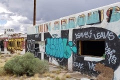Abandoned Twin Arrows trading post along route 66